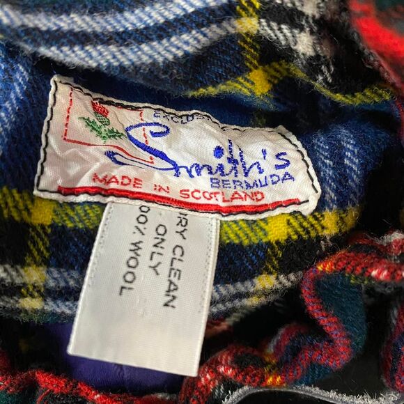 Smith's Bermuda Women's tartan plaid pleated miniskirt kilt wool vintage 70s - Picture 4 of 4